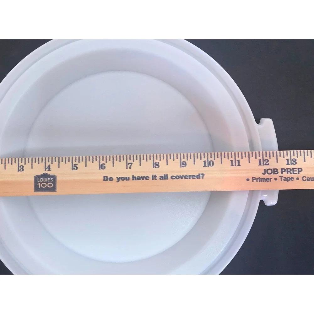 Tupperware Round Cake Taker Pie Carrier Translucent White 12.5 Inch Base Lid